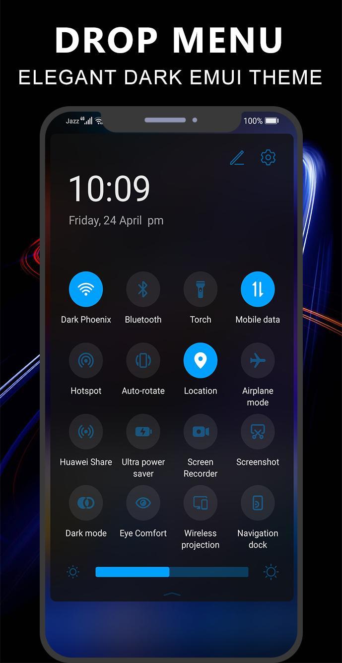 Dark Emui 11 Theme For Huawei For Android Apk Download