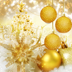 Gold Schnee ball Thema Xmas