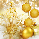 金色雪花球圣诞主题 金色钻石图标 金色圣诞夜主题 APK