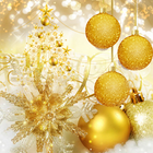 Gold Schnee ball Thema Xmas Zeichen