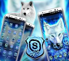 Blue Wolf Launcher Theme скриншот 2