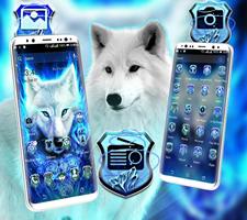 Blue Wolf Launcher Theme capture d'écran 3