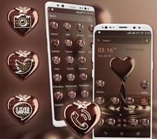 Chocolate Heart Theme Affiche