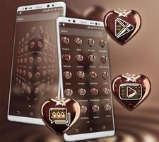 Chocolate Heart Theme تصوير الشاشة 1