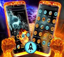 Fire Ice Hand Launcher Theme Ekran Görüntüsü 1