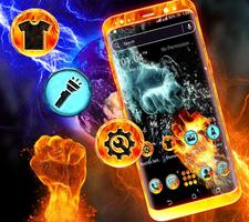 Fire Ice Hand Launcher Theme Ekran Görüntüsü 2