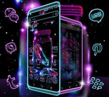 Neon Feather Launcher Theme اسکرین شاٹ 1