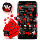 Red Black Launcher Theme أيقونة