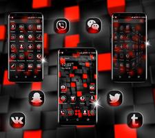 Red Black Launcher Theme تصوير الشاشة 3