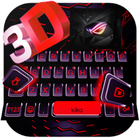 Red 3D Theme keyboard 🎮 gaming Mechanical icône