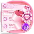 Pink SMS Messenger Theme icône