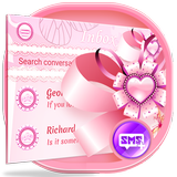 Pink SMS Messenger Theme icône