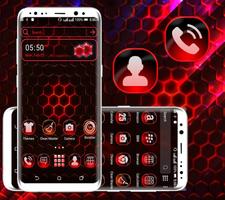 Cool Neon Hexa Launcher Theme Affiche