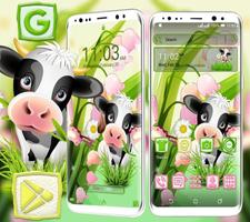 برنامه‌نما Cartoon Cow Launcher Theme عکس از صفحه