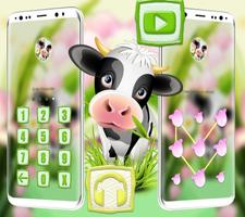 Cartoon Cow Launcher Theme imagem de tela 3