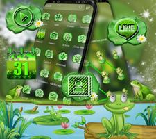 Cute Frog Launcher Theme syot layar 3