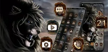 Angry Lion Launcher Theme