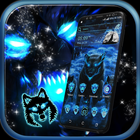 Blue Wolf Launcher Theme ไอคอน