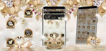 Golden Swan Launcher Theme