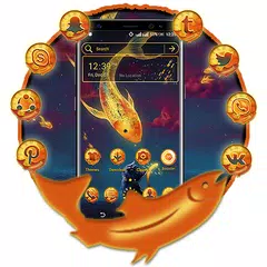 Gold Fish Launcher Theme APK download
