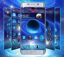 Galaxy Space Launcher Theme Affiche