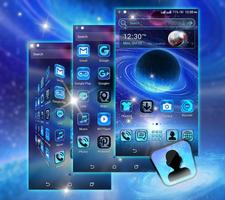 Galaxy Space Launcher Theme تصوير الشاشة 1