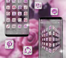 Marble Rose Launcher Theme syot layar 2