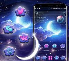 Night Moon Launcher Theme постер