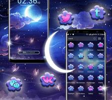 Night Moon Launcher Theme capture d'écran 2