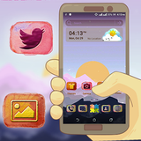 Sunset Art Launcher Theme icône