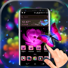 Pink Flower Launcher Theme icône
