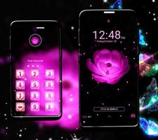 Pink Flower Launcher Theme captura de pantalla 2