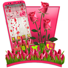 Pink Tulip Rose Launcher Theme ícone