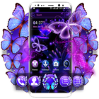 Purple Butterlfy Launcher Them ikona