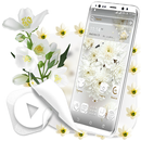 White Flower Launcher Theme APK