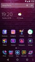 Color Phone Theme - Neon Night plakat