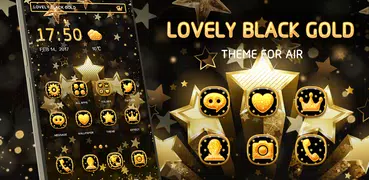 Golden Star Theme - Night Sky Wallpaper & Icons