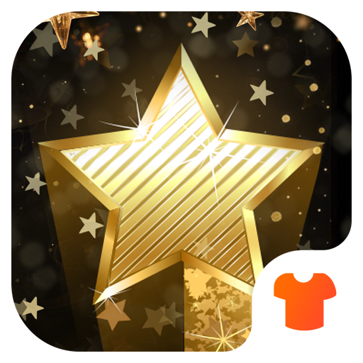 Golden Star Theme - Night Sky Wallpaper & Icons