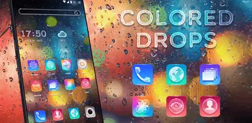 Colored Rain Drops Launcher Theme