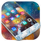 Colored Rain Drops Launcher Theme-icoon