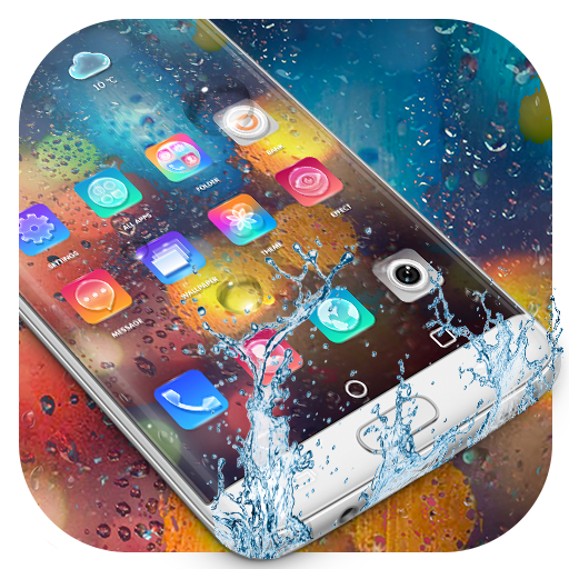 Colored Rain Drops Launcher Theme