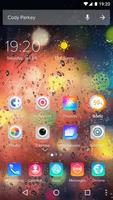 Colored Rain Drops Launcher Theme پوسٹر