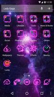 Neon Theme - Neon Purple Star Wallpaper&Icon ภาพหน้าจอ 1