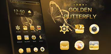 Glitter Golden - Butterfly Theme for Android