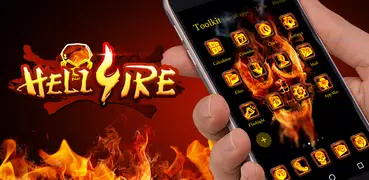 Hell Skull Fire 3D Theme