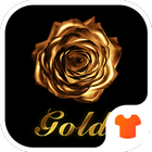 Gold Rose Theme for Android Free ícone