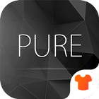 Pure Black Launcher Theme أيقونة