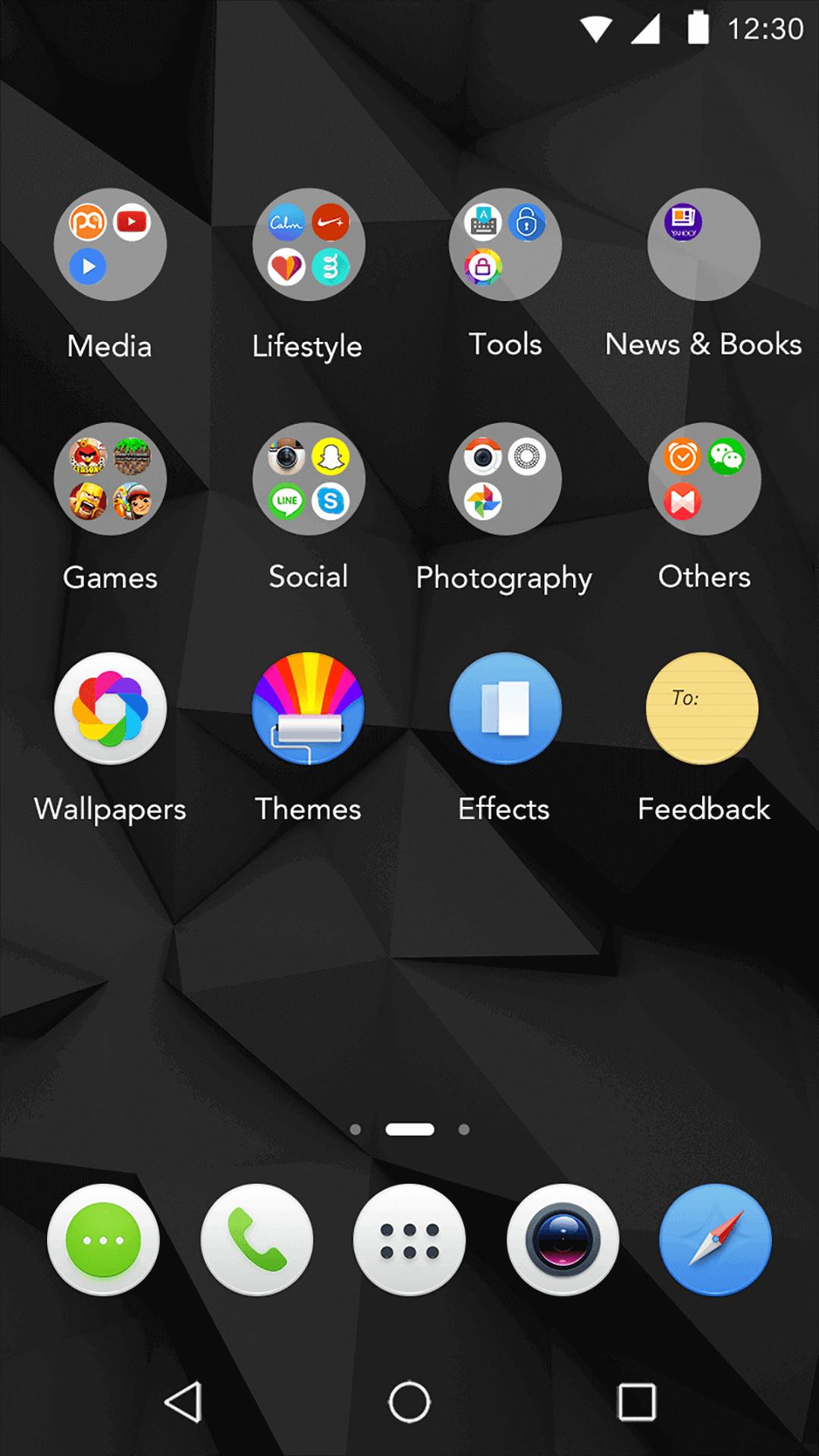 Pure Black Launcher Theme For Android Apk Download - roblox how to make studio dark theme 2019