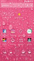 پوستر Pink Rain Drops Theme