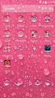 Pink Rain Drops Theme تصوير الشاشة 1